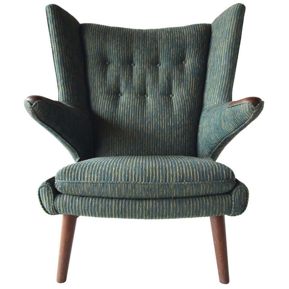 Mid-Century Modern Hans Wegner Papa Bear Lounge Chair Bamsestol Model AP19, Denmark, 1959