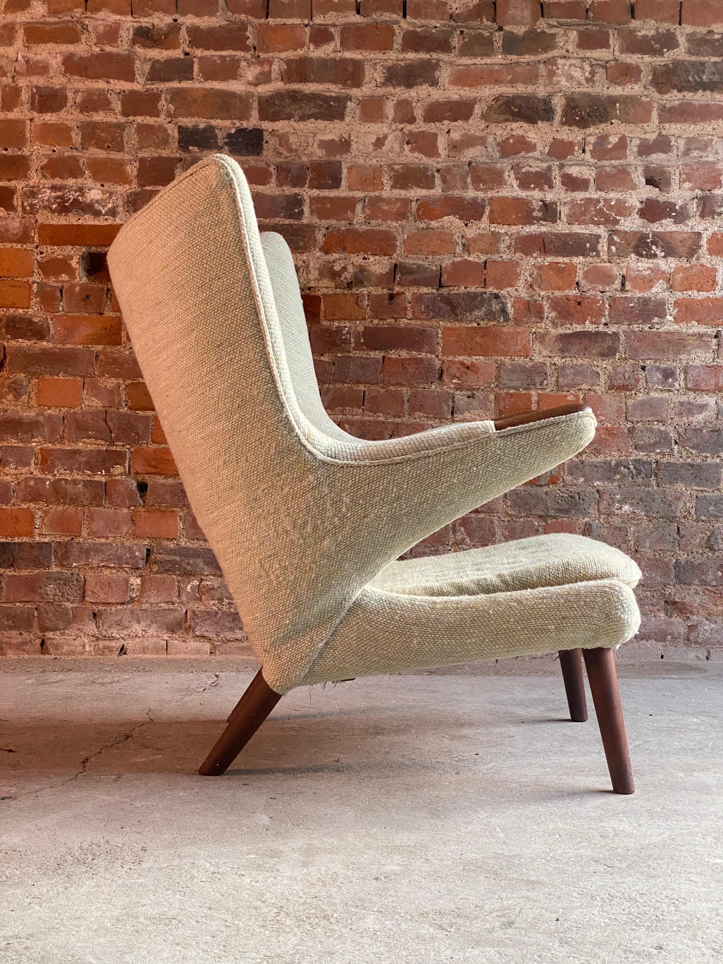 Mid-Century Modern Hans Wegner Papa Bear Lounge Chair Model AP19, Denmark, circa 1960s