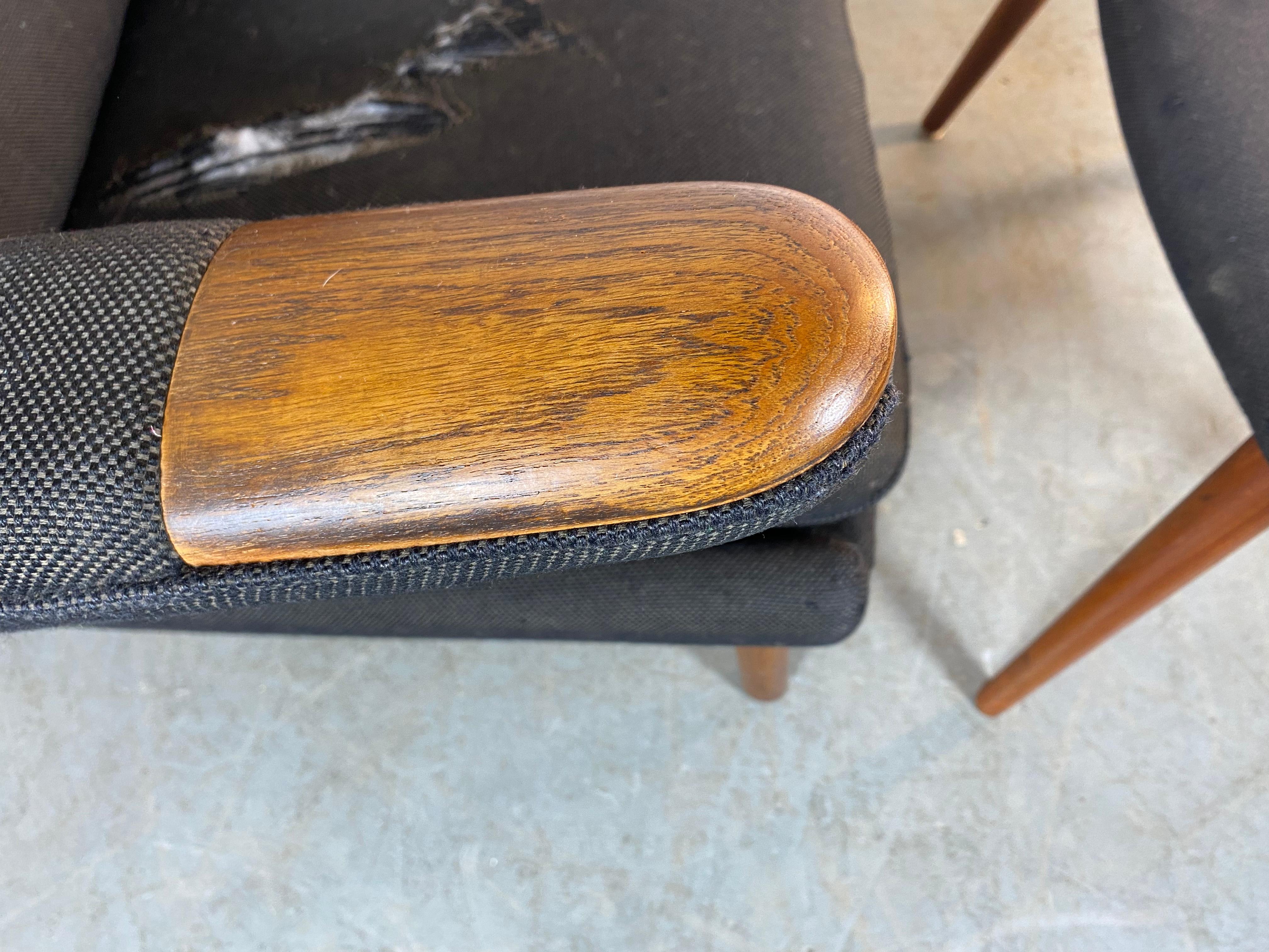 Hans Wegner Papa Bear Lounge Chair & Ottoman, Classic Modernist Design, Denmark 8