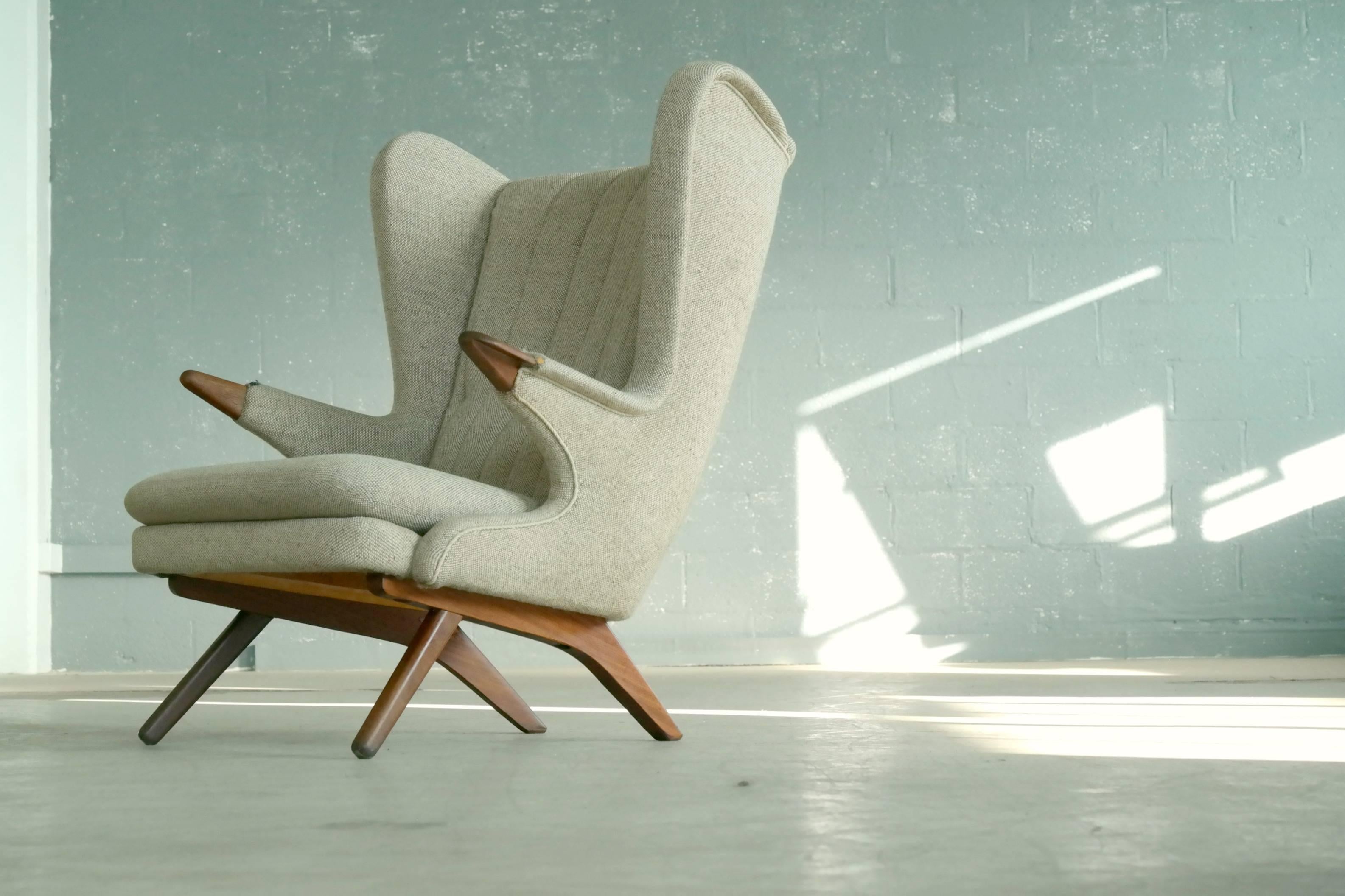 Danish Papa Bear Lounge Chair Model 91 by Sven Skipper, 1960s