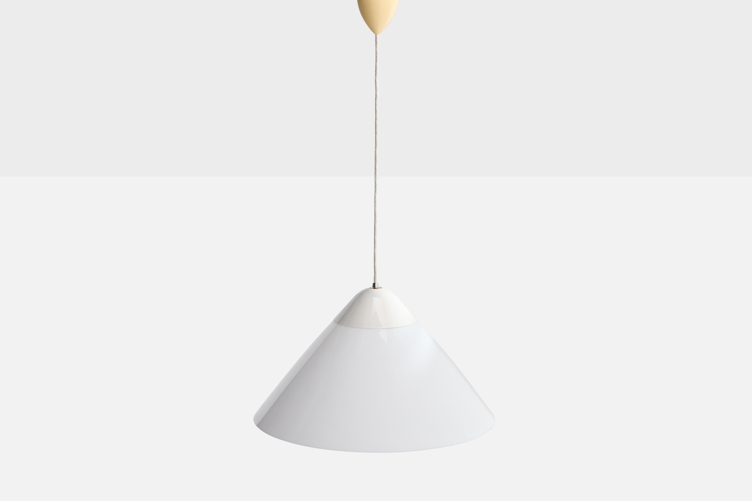 Danese Hans Wegner, Lampada a sospensione, acrilico, metallo, Danimarca, anni '70 in vendita