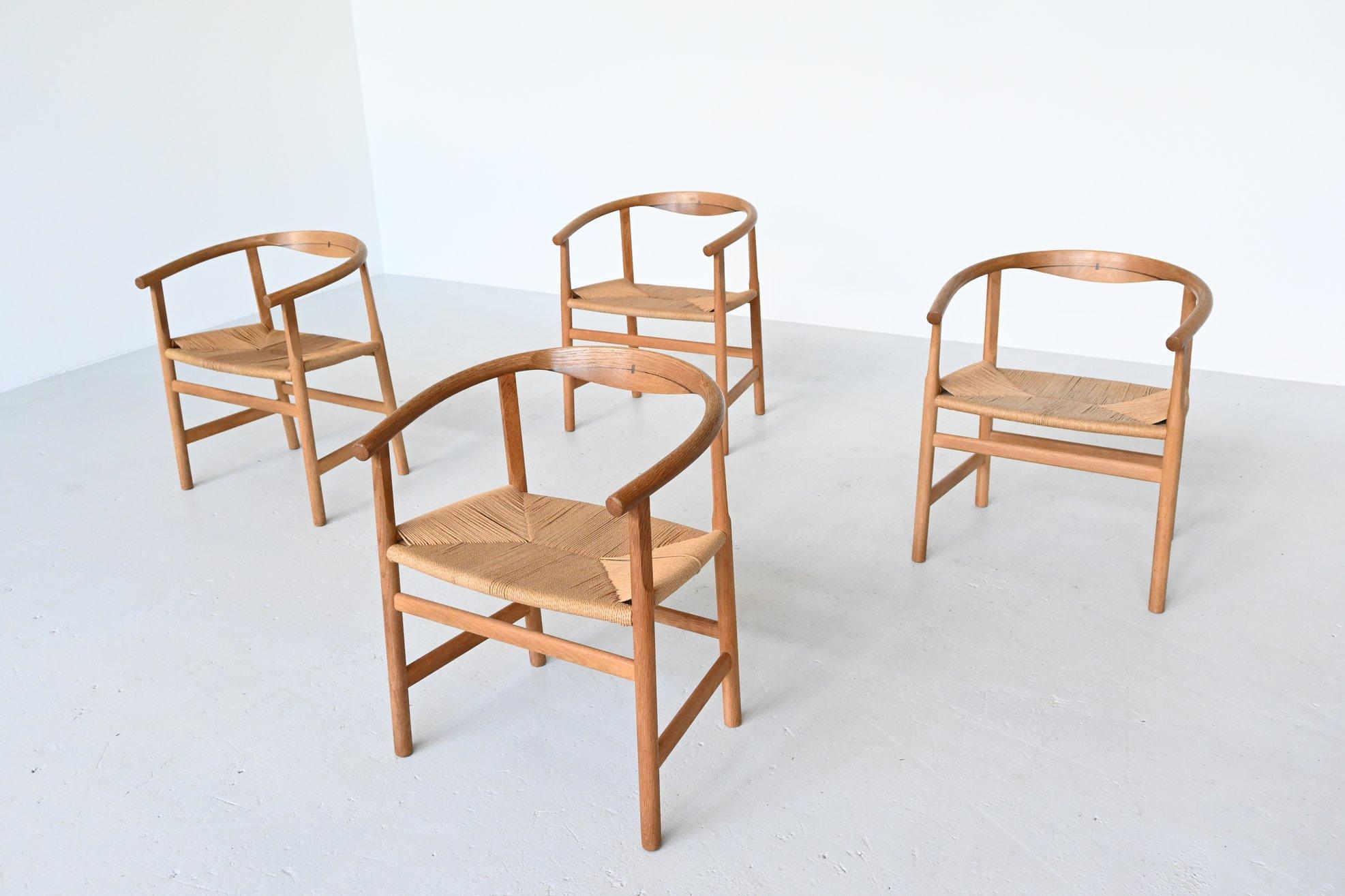 Woodwork Hans Wegner PP201 Dining Chairs PP Mobler, Denmark, 1969