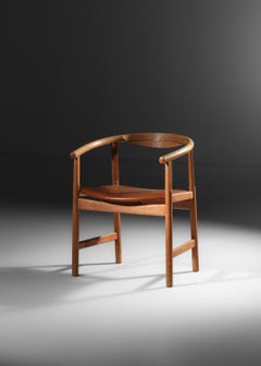 Hans Wegner PP203 office chair in solid oak, original from the 1950s