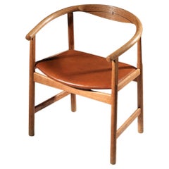 Hans Wegner PP203 office chair in solid oak, original from the 1950s