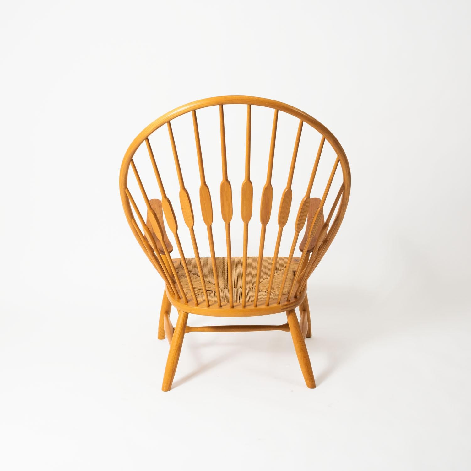 Hans Wegner JH50 Chair, or more commonly known as the “Peacock Chair” had its name blessed by famous designer, Finn Juhl, and was designed in 1947 and produced by Johannes Hansen. This particular piece is from circa 1950s and is in overall good