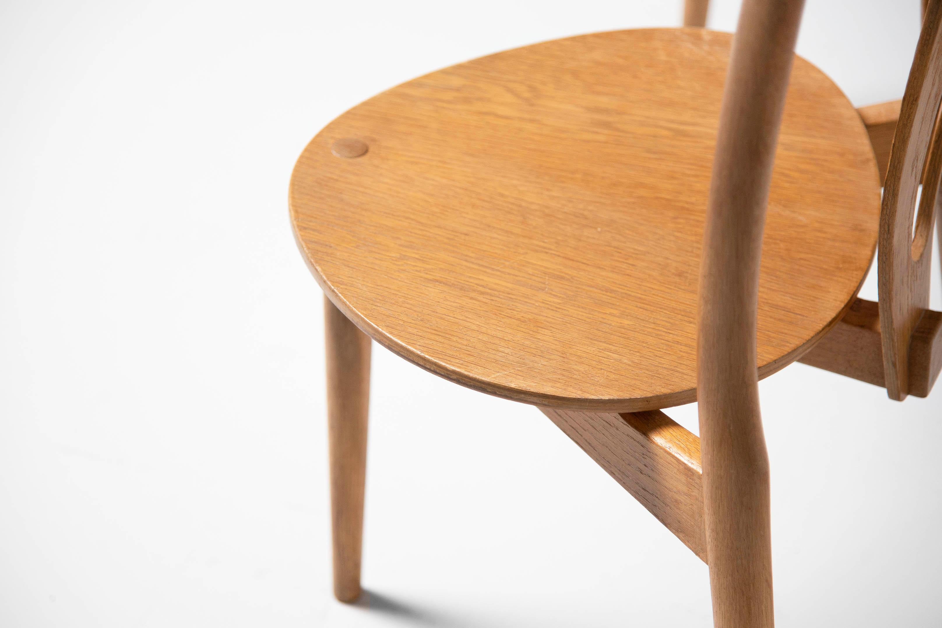 Oak Hans Wegner PP51/3 V Chair PP Mobler, Denmark, 1988 For Sale