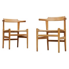 Hans Wegner PP68 Chairs Pair PP Møbler, Denmark, 1987