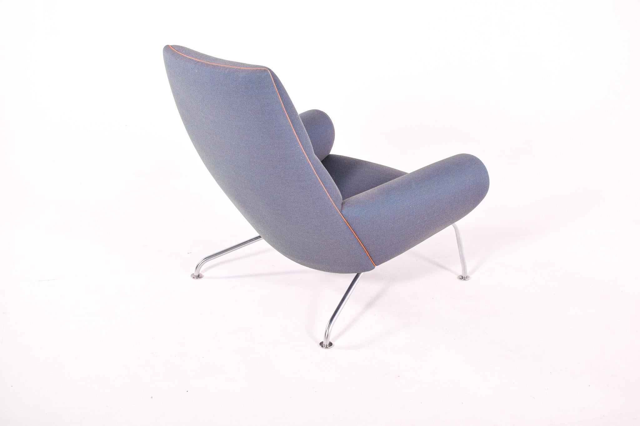 Scandinavian Modern Hans Wegner Queen Chair Model EJ101 by Erik Jorgensen