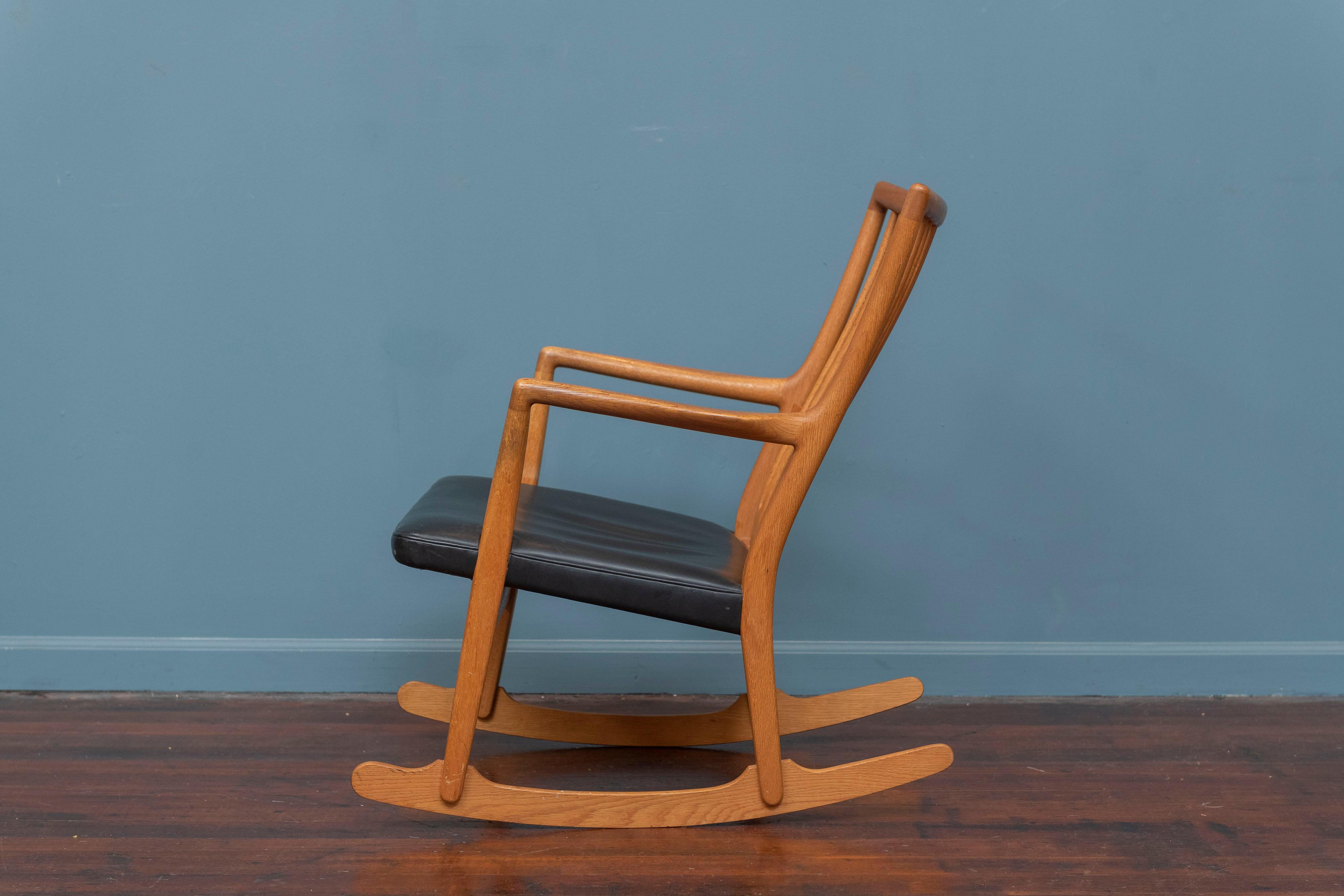 Danish Hans Wegner Rocking Chair ML-33 for Mikael Laursen