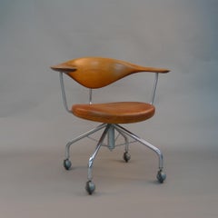 Hans Wegner, Rolling Office Chair, model JH502, early example, Johannes Hansen