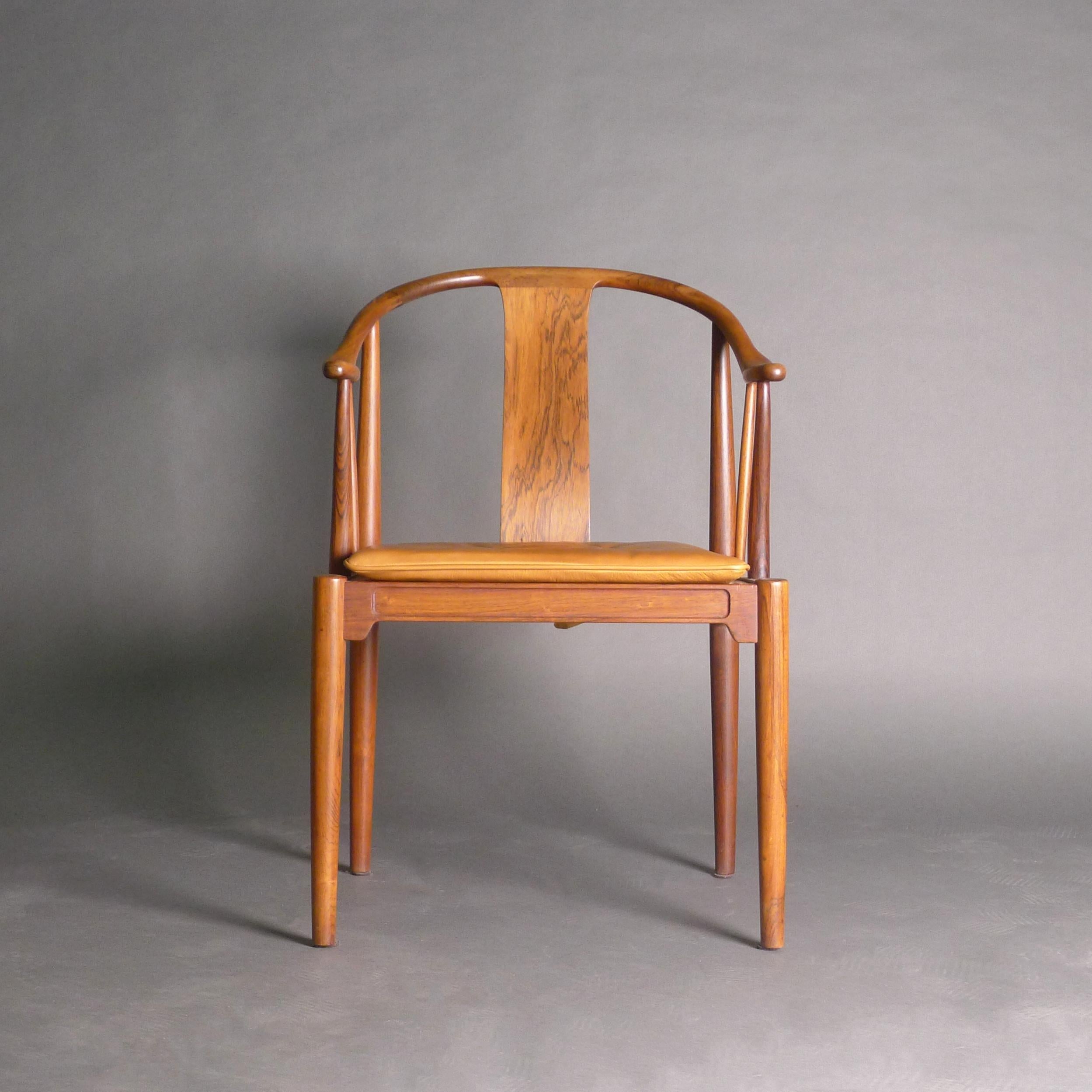 Designed by Hans J Wegner in 1944, the China chair has become an icon of mid-century Danish design.  Model number FH4283 in a series of items designed by Wegner and manufactured by cabinetmakers Fritz Hansen, Denmark, this chair was created as a