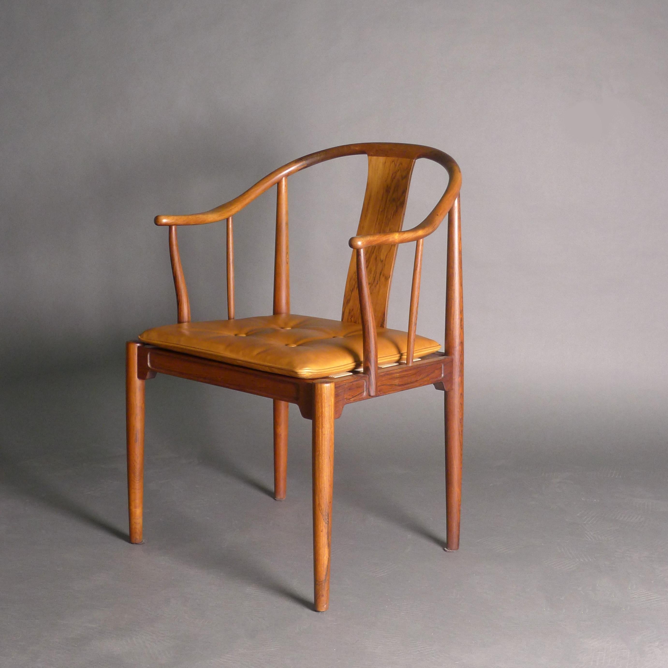Mid-Century Modern Hans Wegner rosewood China Chair, FH4283, designed 1944, Fritz Hansen 1960s For Sale