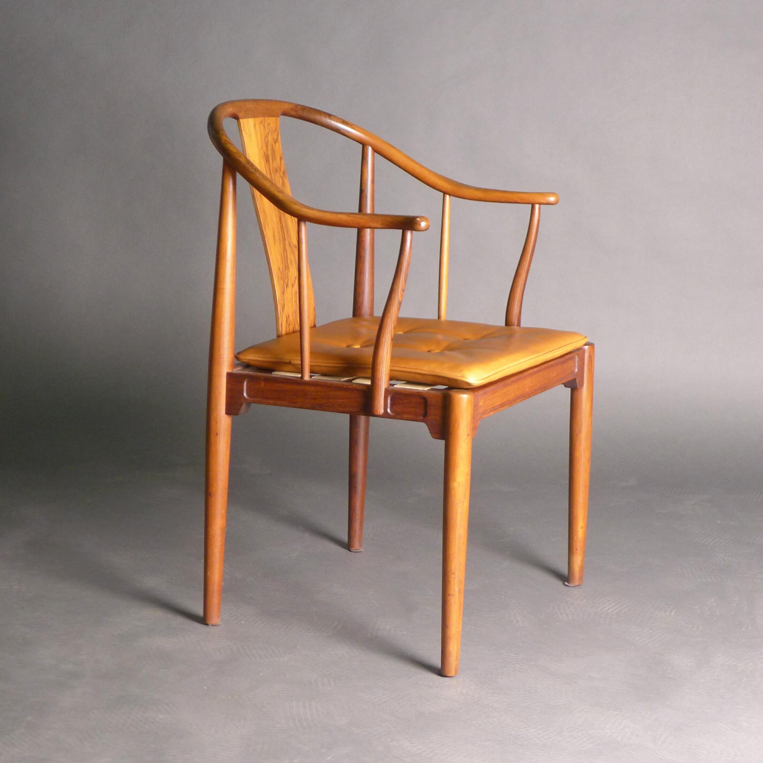 Hans Wegner rosewood China Chair, FH4283, designed 1944, Fritz Hansen 1960s For Sale 2
