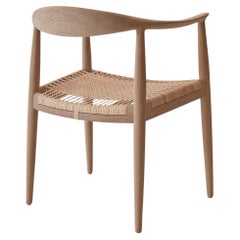 Hans Wegner Round Chair "The Chair" in Soaped Oak by PP Mobler
