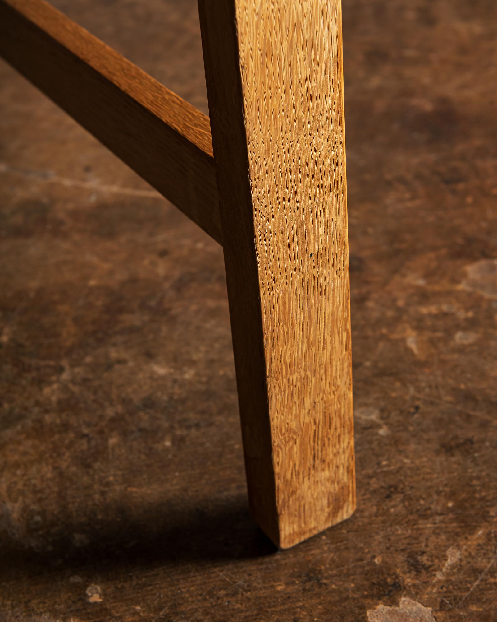 Hans Wegner Round Oak Coffee Table for Andreas Tuck, Denmark, 1960s 3