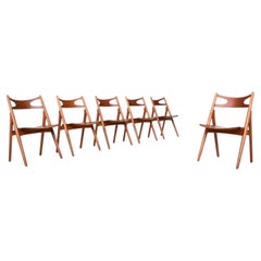 Hans Wegner Sawbuck CH29 dining chairs Carl Hansen & Son Denmark 1952