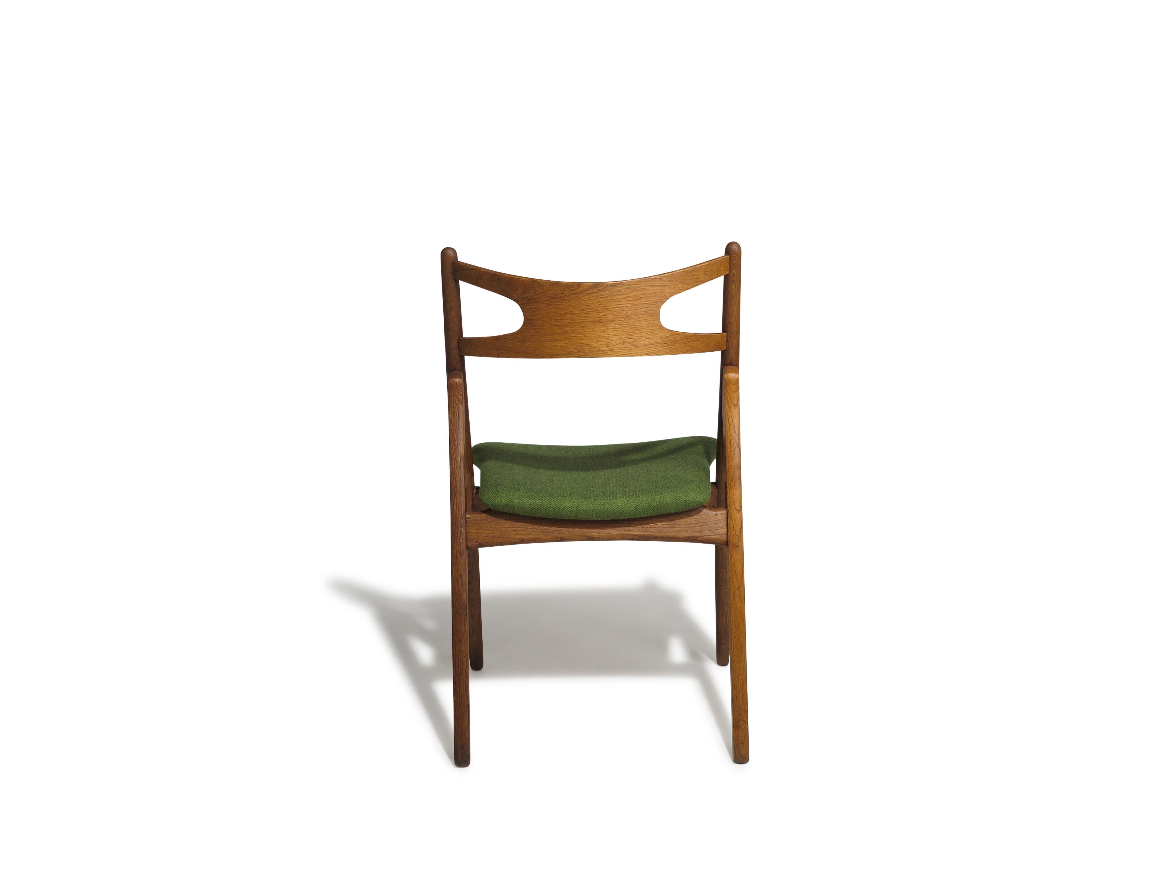 Sedie da pranzo Hans Wegner Sawbuck CH29, quattro (4) In condizioni buone in vendita a Oakland, CA