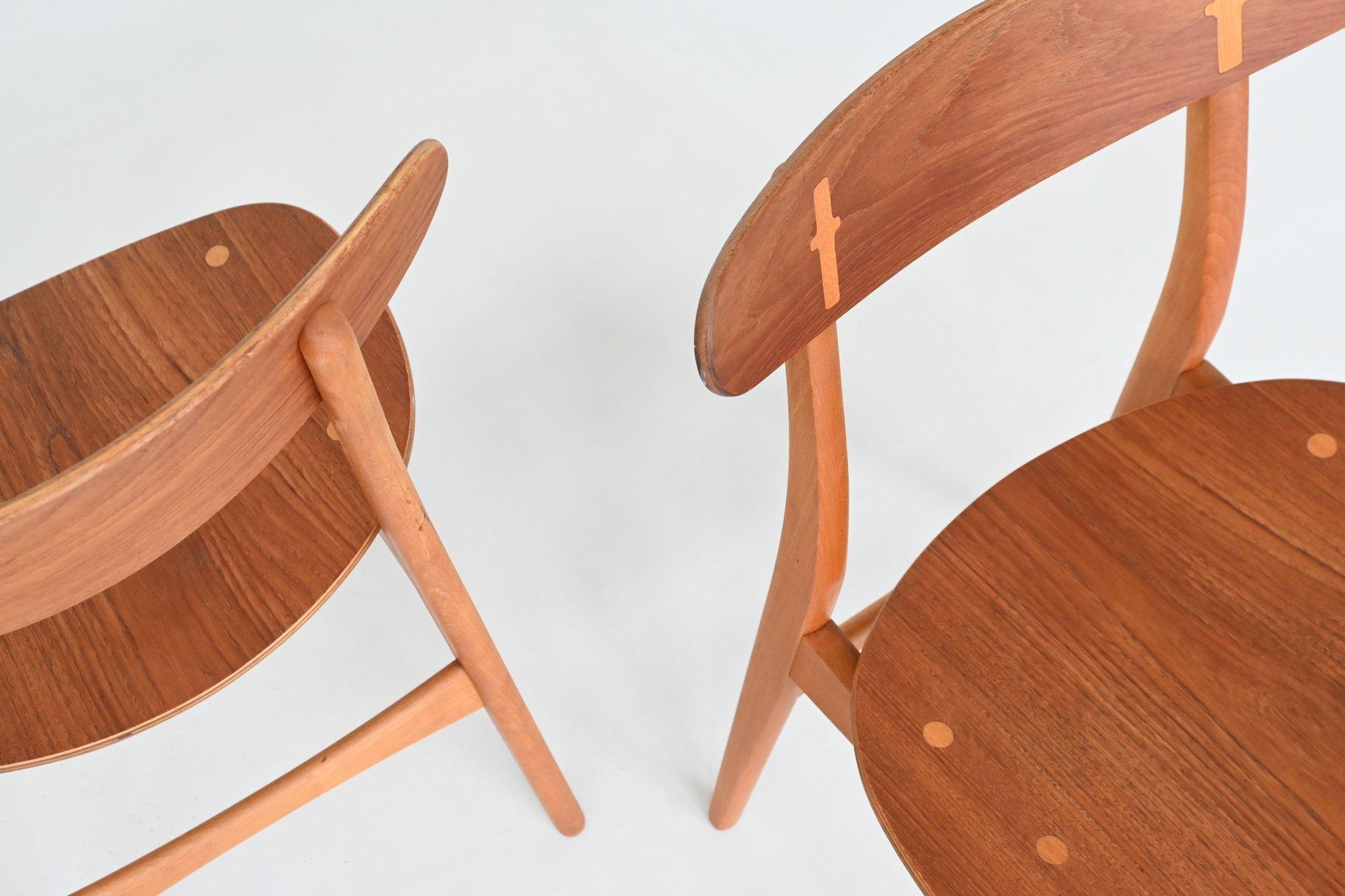 Hans Wegner Sawbuck CH30 dining chairs Carl Hansen & Son Denmark 1952 im Angebot 4