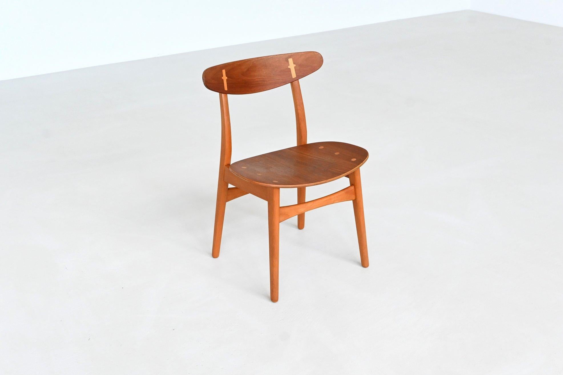 Hans Wegner Sawbuck CH30 dining chairs Carl Hansen & Son Denmark 1952 im Angebot 5