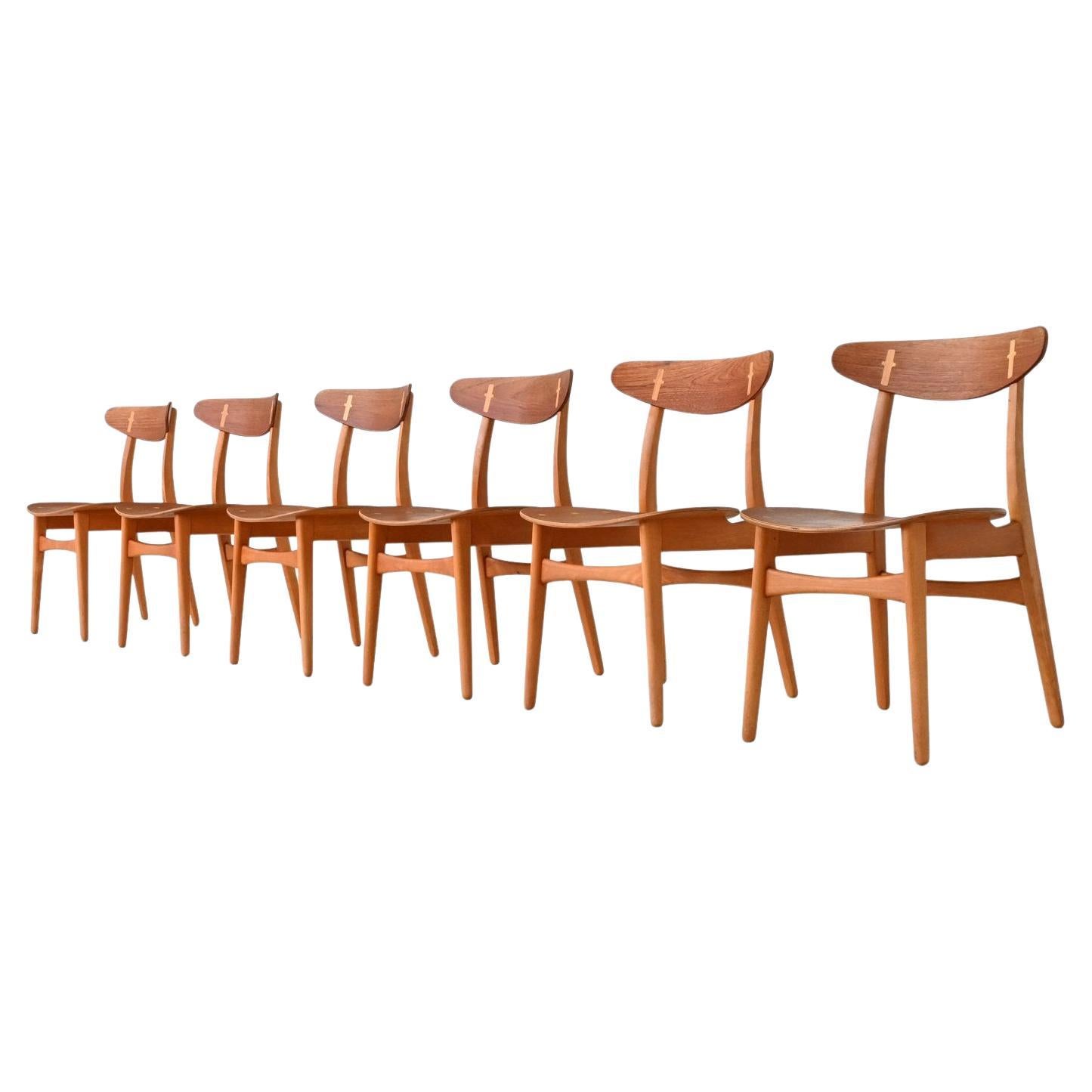 Hans Wegner Sawbuck CH30 dining chairs Carl Hansen & Son Denmark 1952