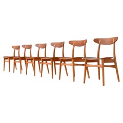 Hans Wegner Sawbuck CH30 dining chairs Carl Hansen & Son Denmark 1952