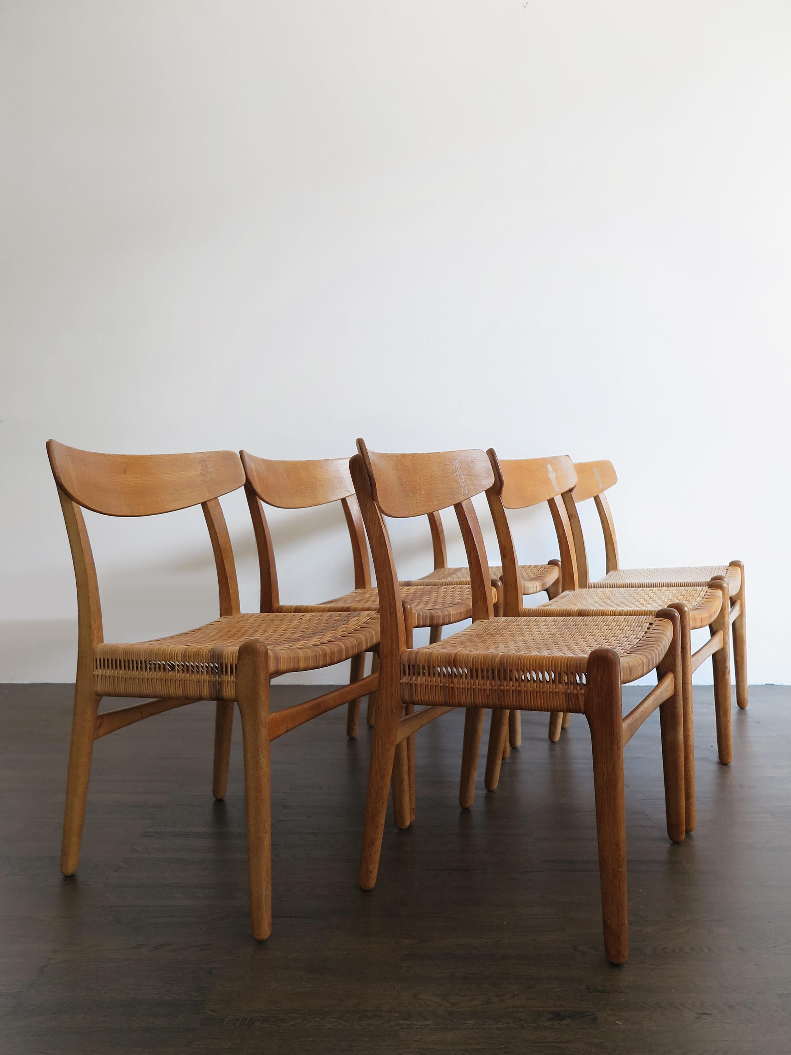 Scandinavian Modern Hans Wegner Scandinavian Mid-Century Dining Chairs CH23 for Carl Hansen, 1960s