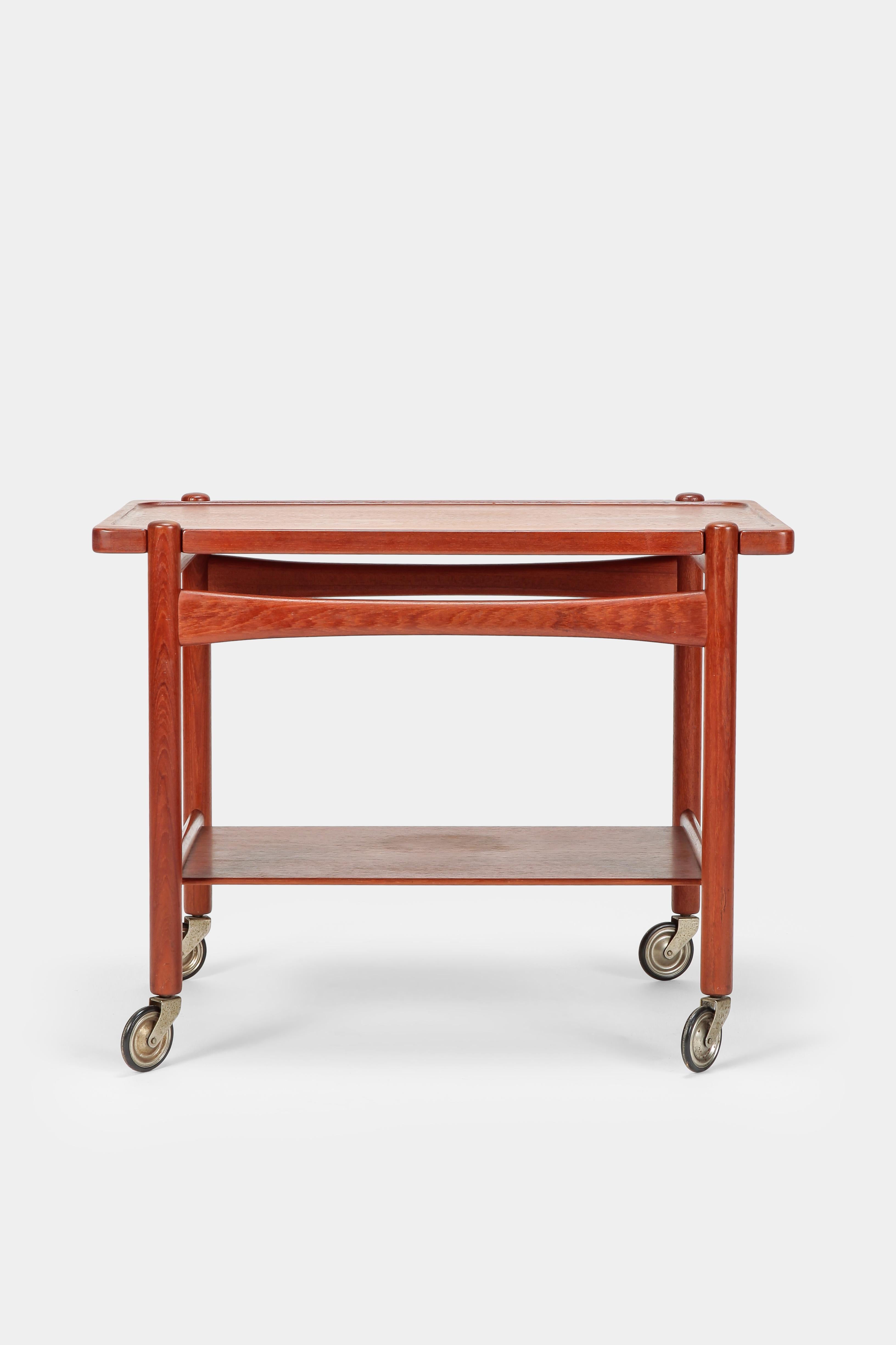 Mid-Century Modern Hans Wegner Serving Trolley Andreas Tuck 48, 1960s For Sale