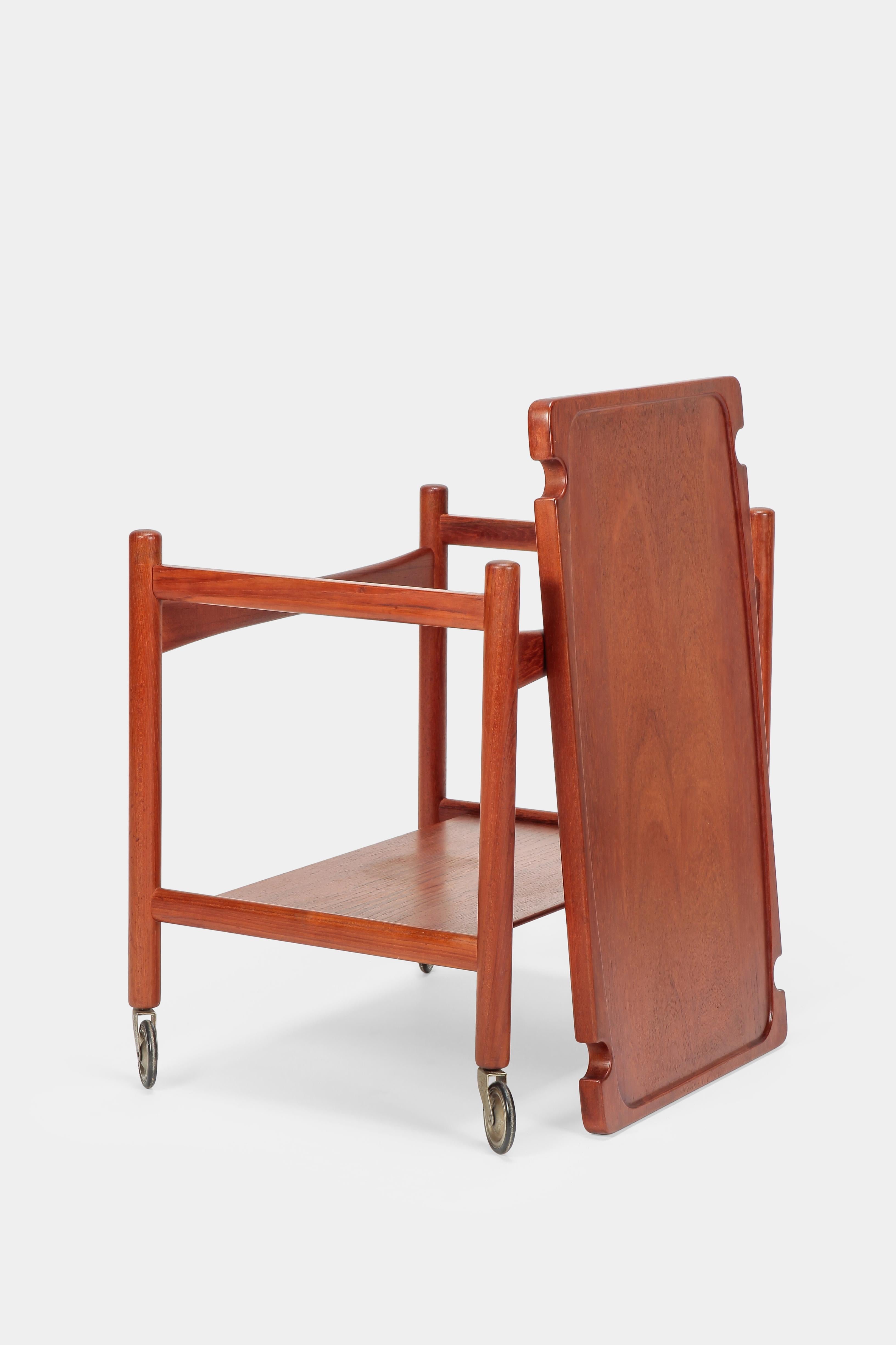 Hans Wegner Serving Trolley Andreas Tuck 48, 1960s In Good Condition For Sale In Basel, CH