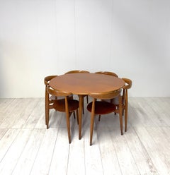 Hans Wegner, Esstischgarnitur Mod. Herz, Fritz Hansen, 1950er Jahre