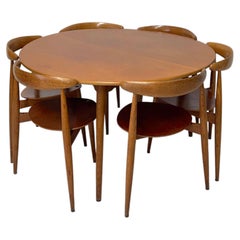 Hans Wegner, Esstischgarnitur Mod. Herz, Fritz Hansen, 1950er Jahre