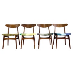 Hans Wegner Set of 4 CH-30 Dining Chairs Danish Mid Century