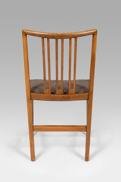 Hans Wegner set of 6 spindle back model 101 hand carved oak chairs, 1950's