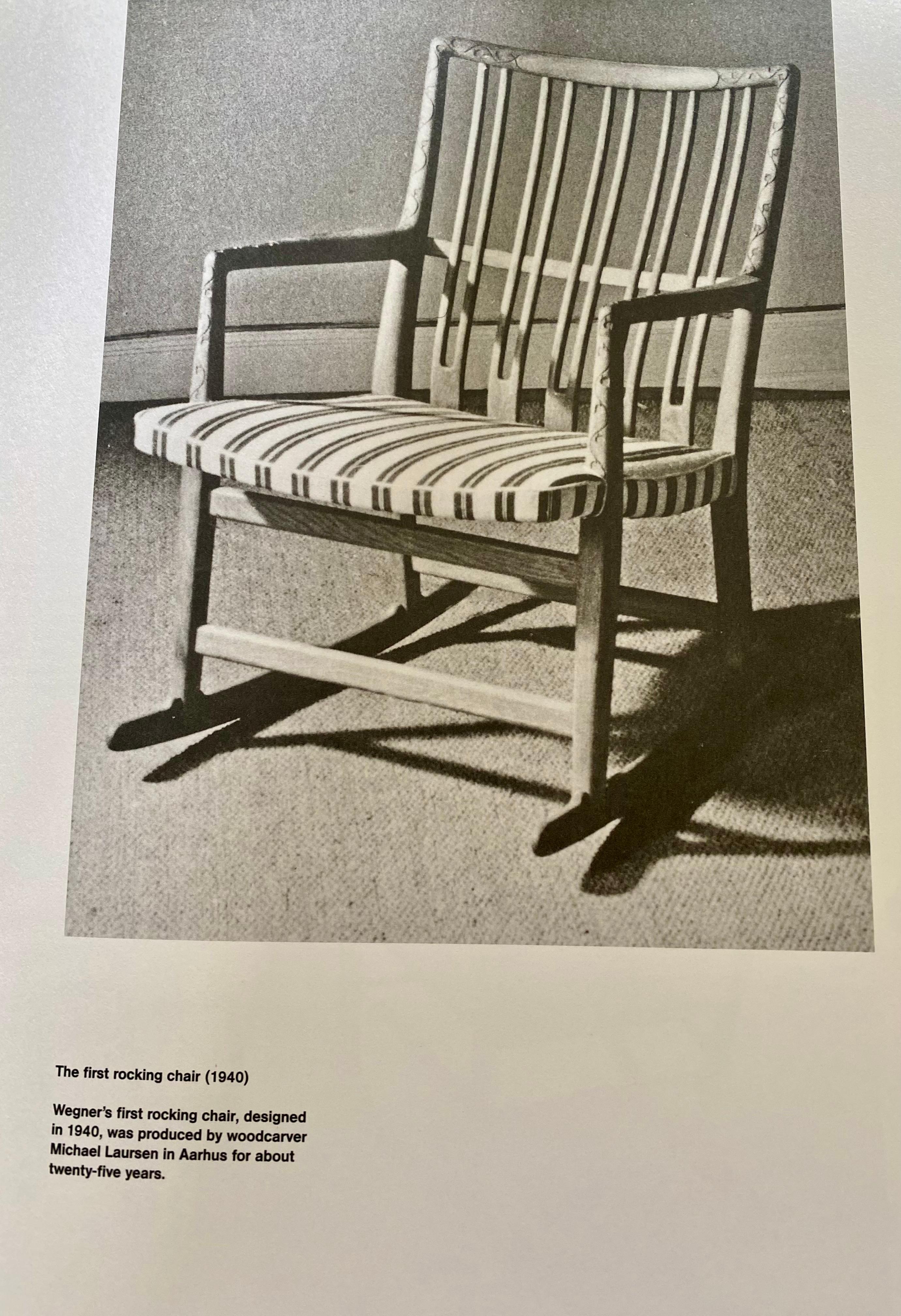 20th Century Hans Wegner set of 6 spindle back model 101 hand carved oak chairs, 1950's