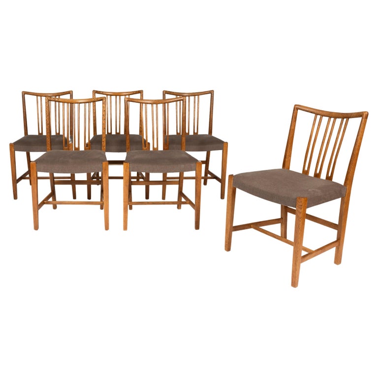 Hans Wegner set of six model 101 oak chairs, 1950s, offered by Shak Gallery