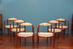 Hans Wegner Set of Six Early "The Chair" Dining Chairs, Model JH 501