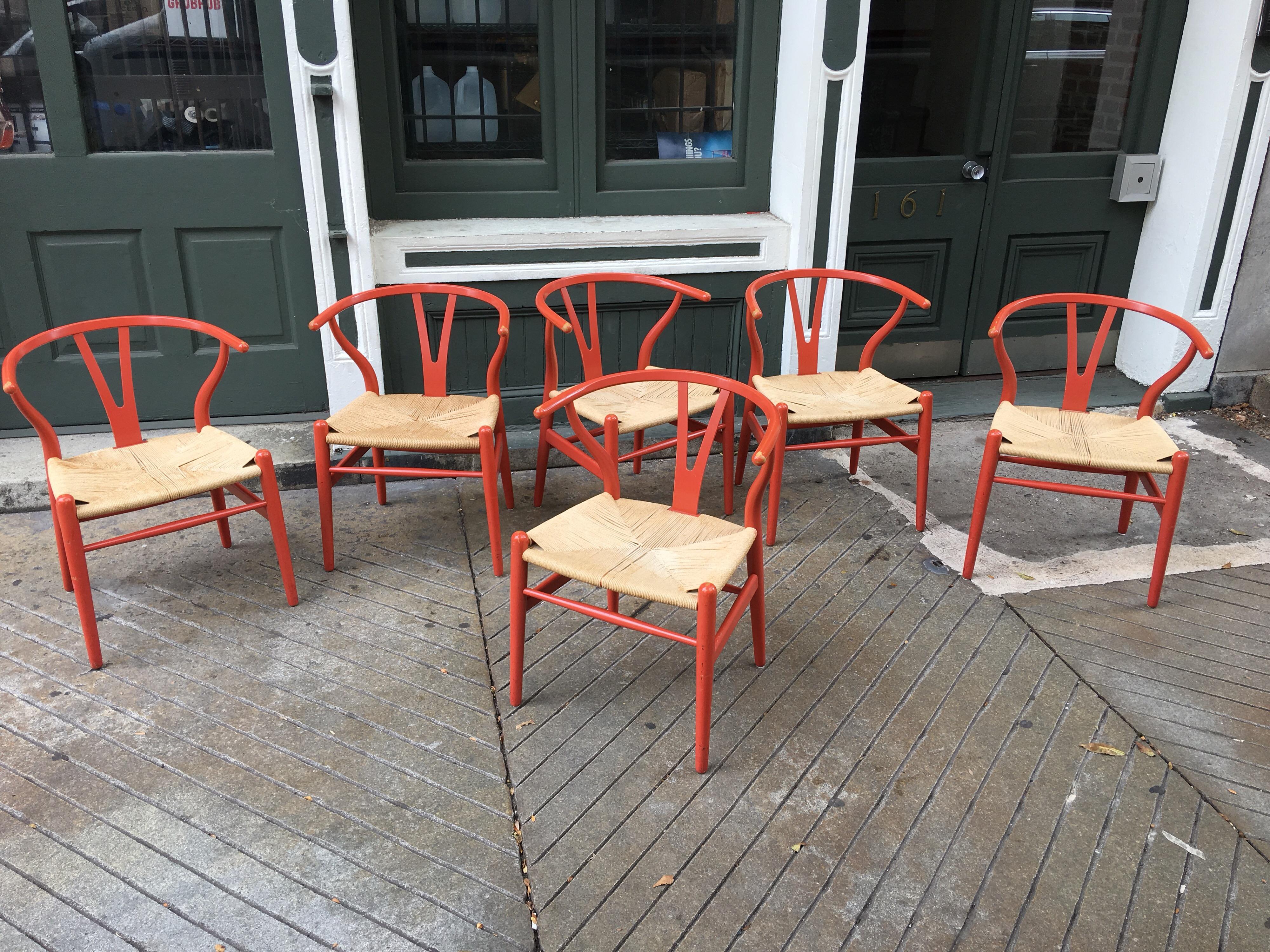 Hans Wegner Set of Six Wishbone Dining Chairs 4
