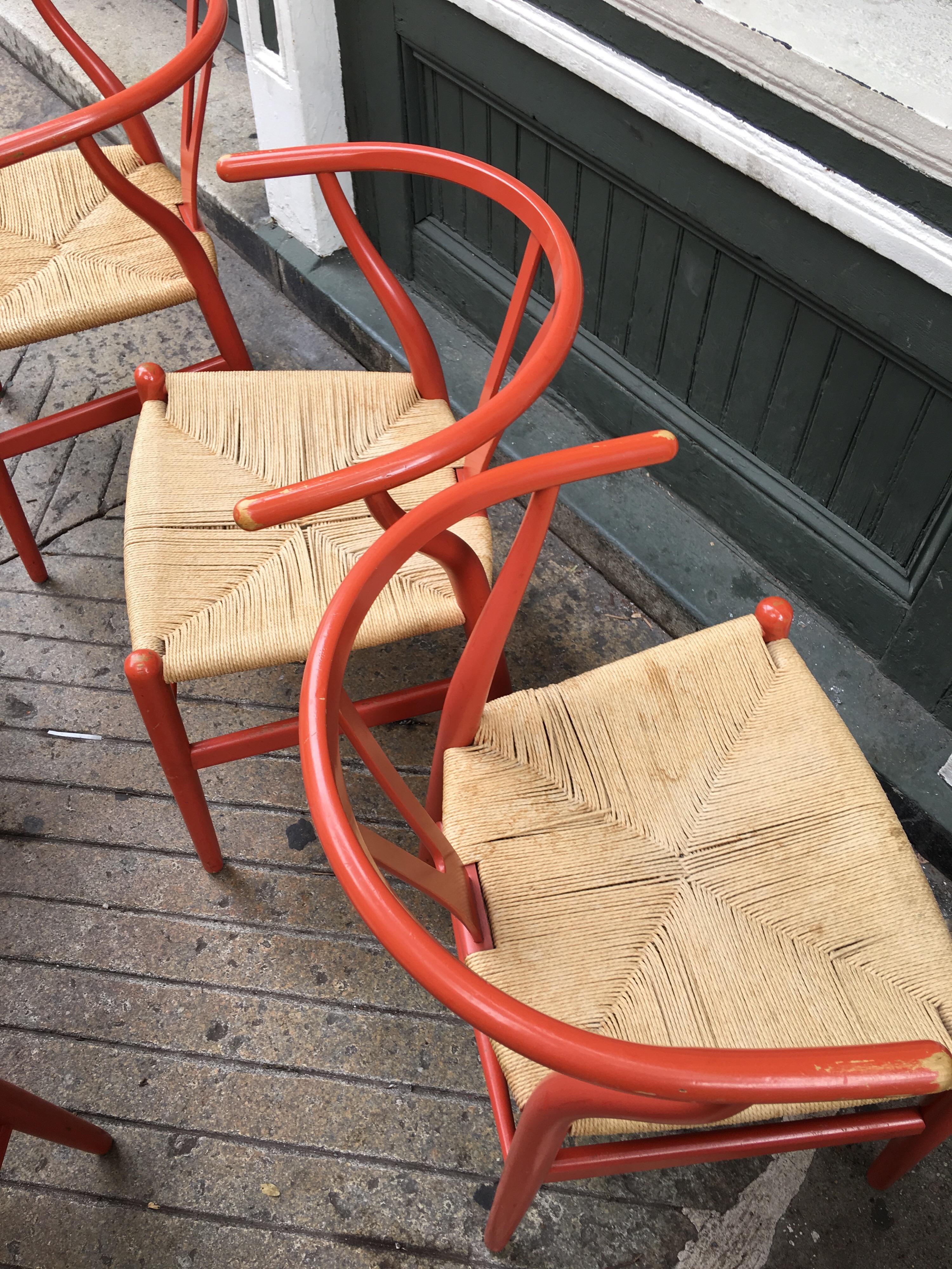 20th Century Hans Wegner Set of Six Wishbone Dining Chairs