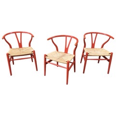 Hans Wegner Set of Six Wishbone Dining Chairs