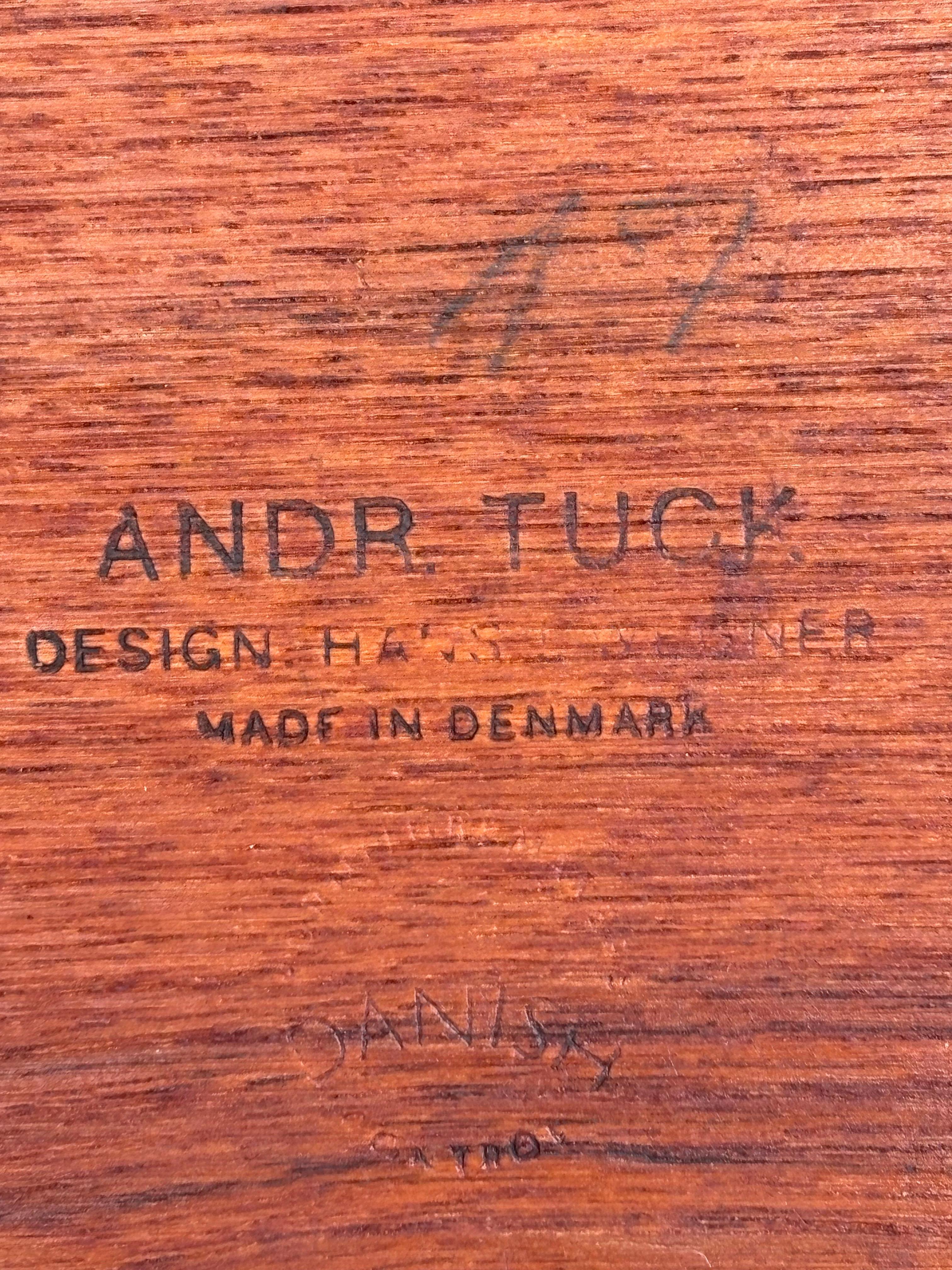 Hans Wegner Set of Teak Nesting Tables for Andreas Tuck For Sale 4