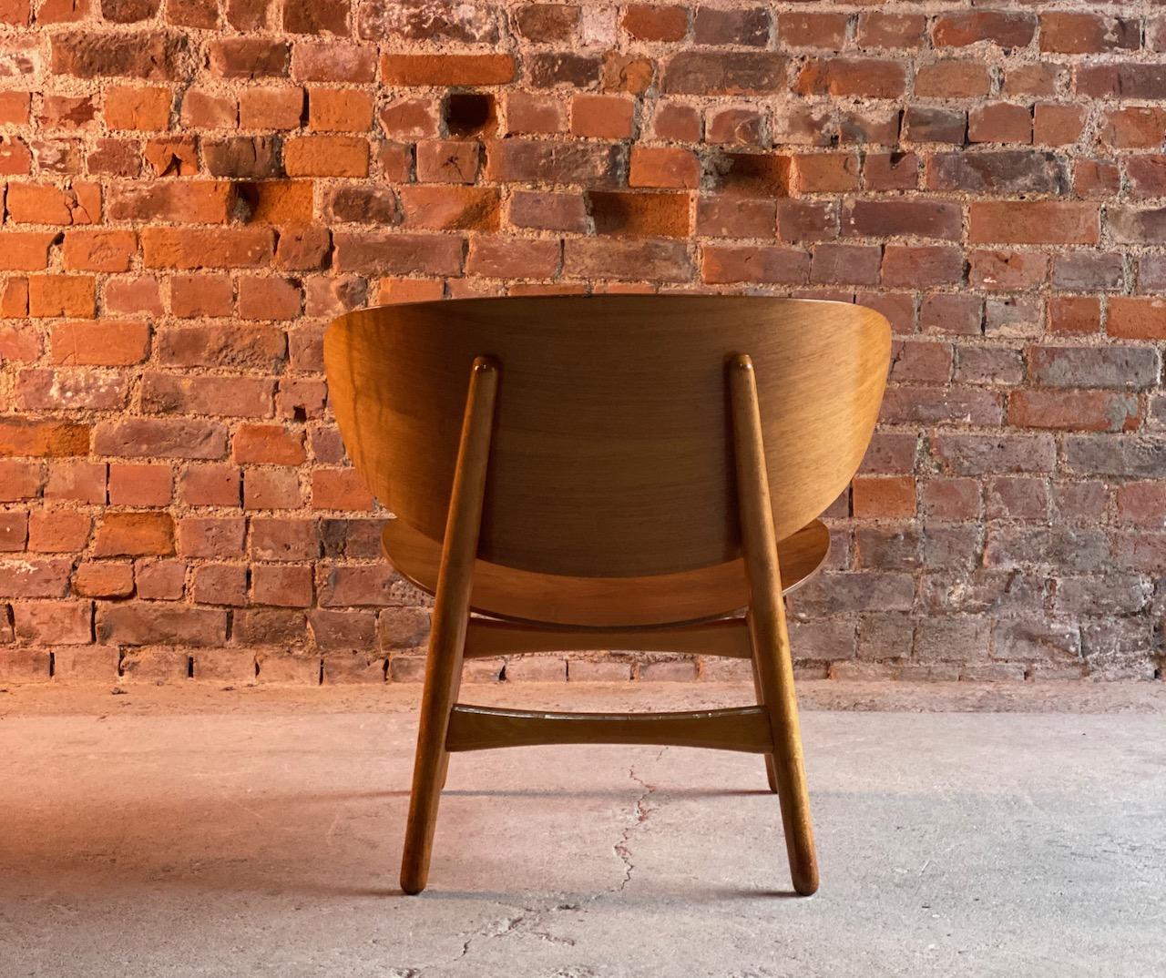 Mid-Century Modern Hans Wegner Shell Chair Model FH 1936 for Fritz Hansen Midcentury Danish 1950