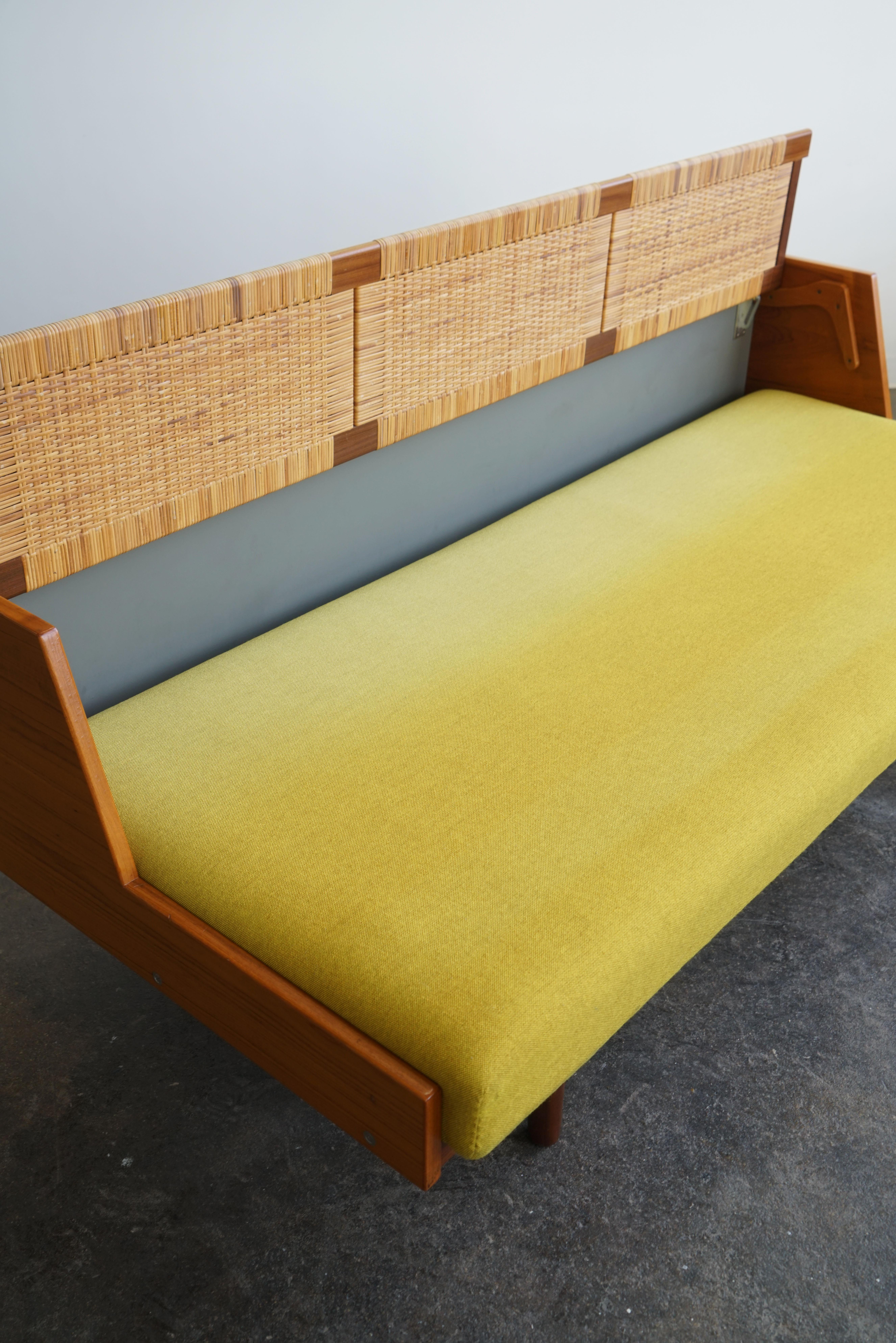 Hans Wegner Sofa-Tagesbett Modell GE7 aus Teakholz und Schilfrohr 1960er Jahre für Getama im Angebot 4