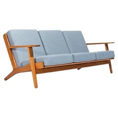 Hans Wegner Sofa in Oak for Getama, Danish Midcentury Design, 1950s