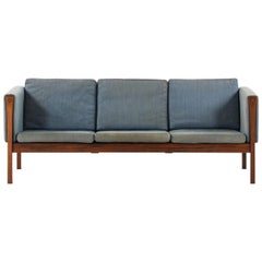 Hans Wegner Sofa Model CH163 Produced by Carl Hansen & Son in Denmark