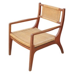 Hans Wegner Style Danish Lounge Chair with Cane