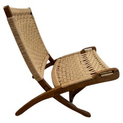 Hans Wegner Style Folding Rope Chair