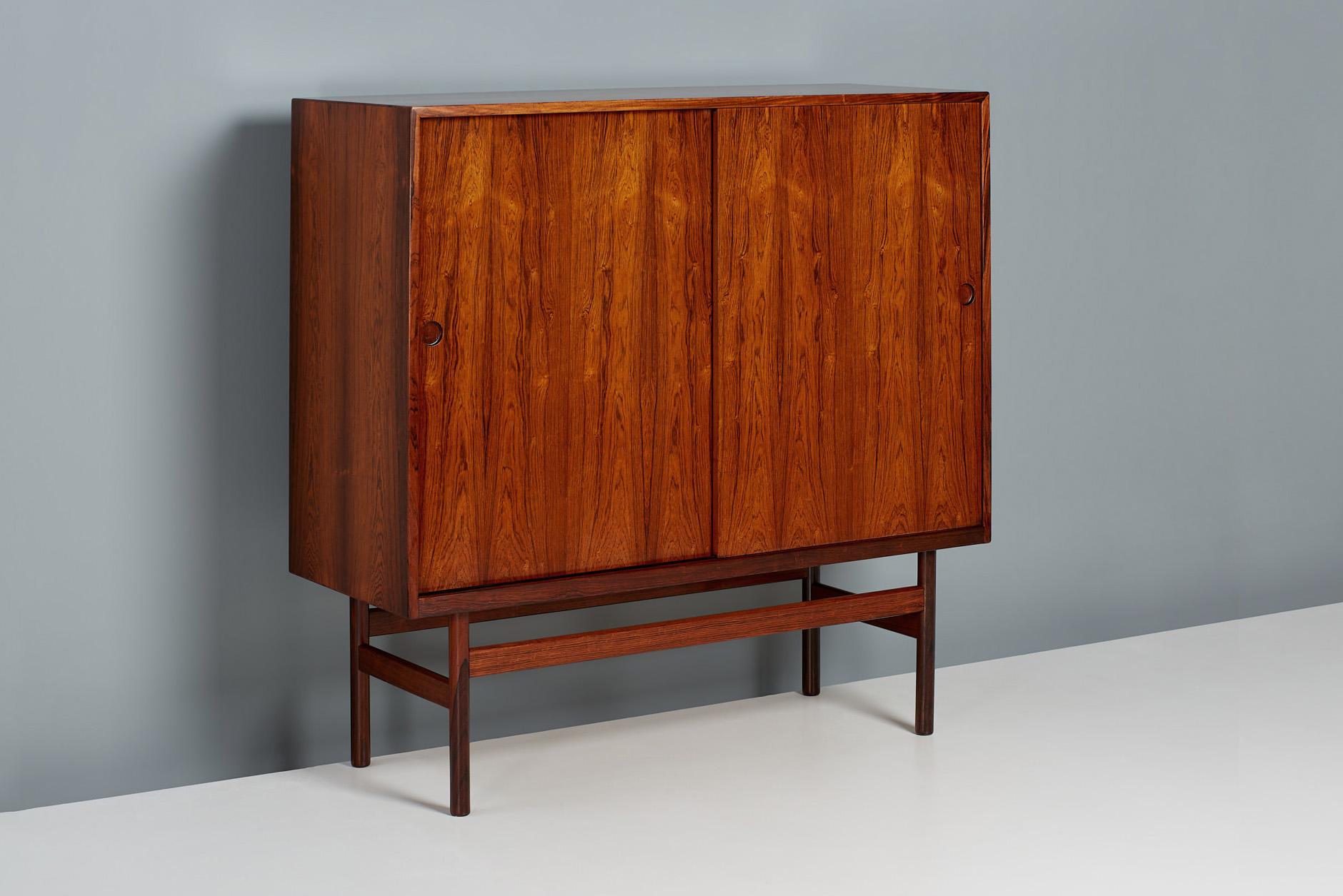 Danish Hans Wegner Tall Rosewood Cabinet c1960s For Sale