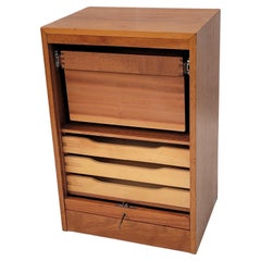 Hans Wegner Tambour Roll Up Cabinet Danish Teak