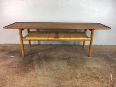 Hans Wegner Teak and Cane Coffee Table