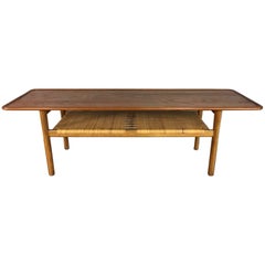 Hans Wegner Teak and Cane Coffee Table