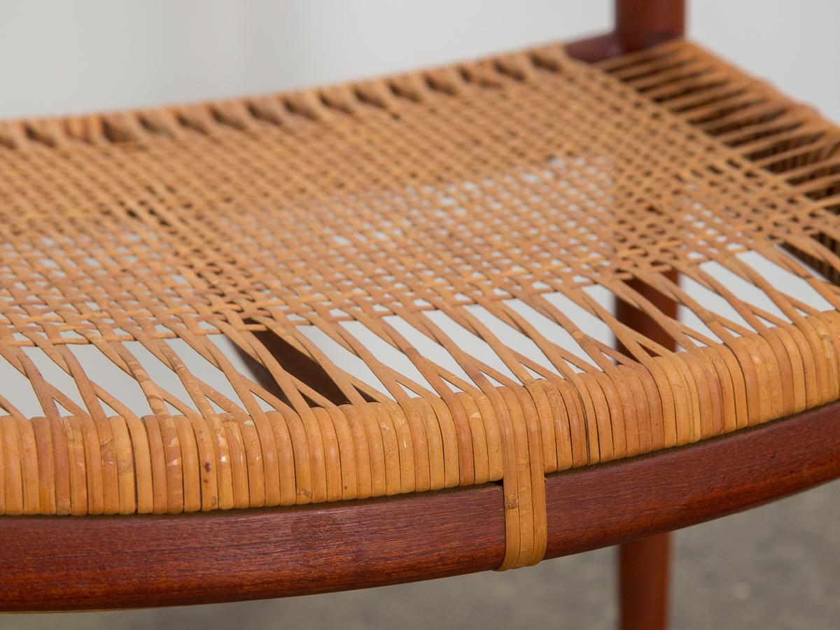 Hans Wegner Teak and Cane Round Chair 1